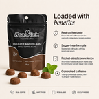Beankick pocket coffee packaging with product details on a beige background